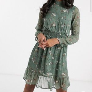 Vero Moda green floral dress